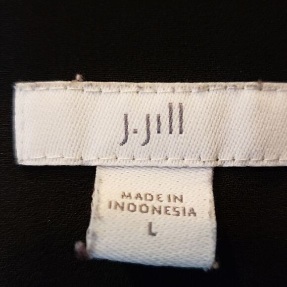 J. JILL Ruffle Front Semi-Sheer Button-down Blouse - Picture 4 of 7